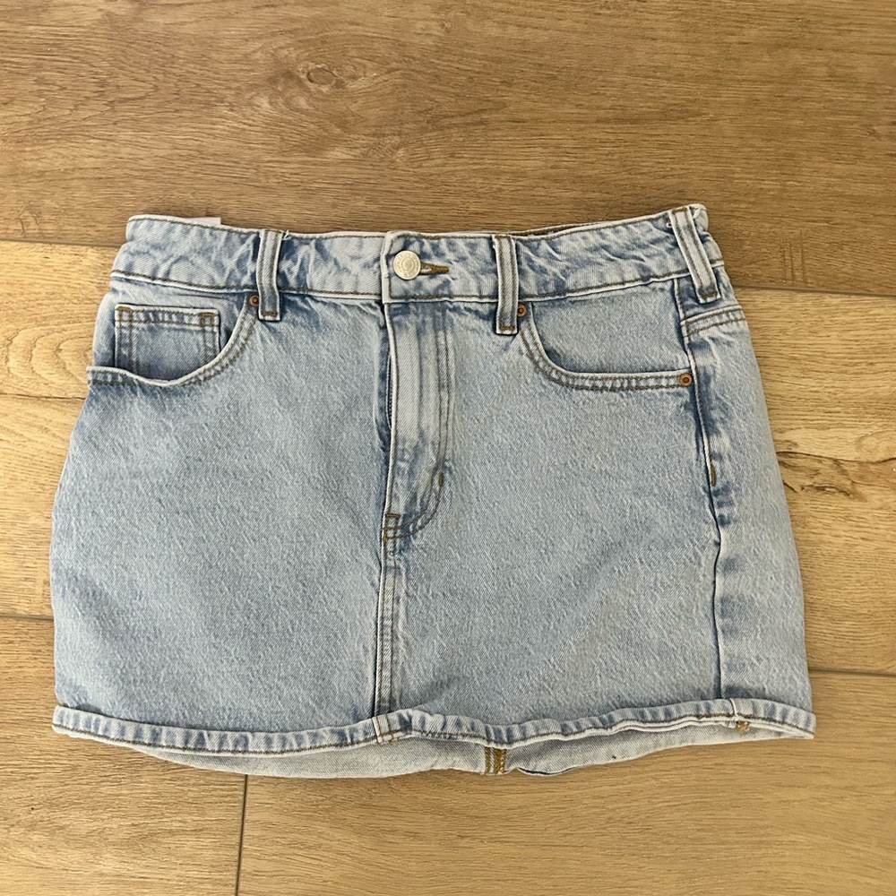 PacSun Sky Blue Denim Mini Skirt